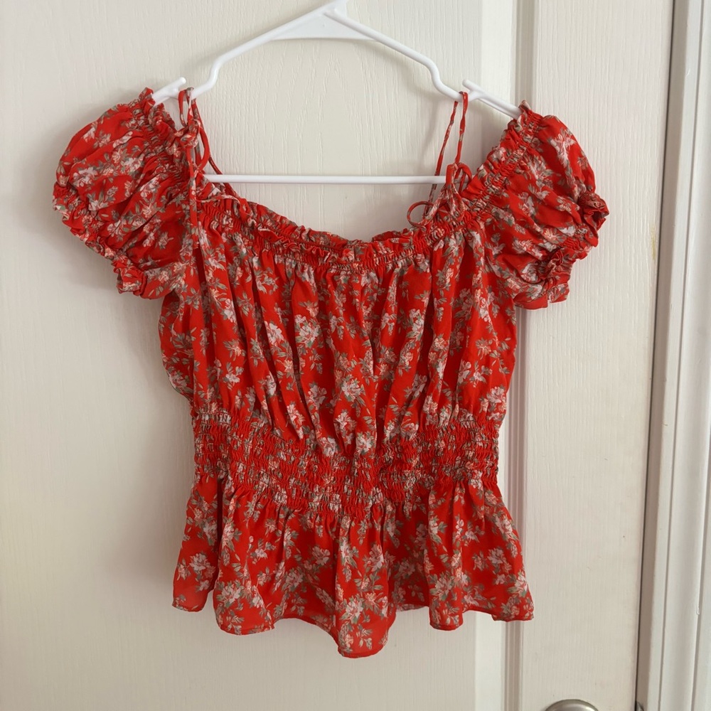 INTERMIX off the shoulder floral top